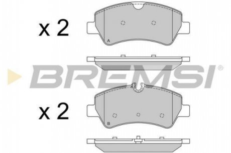 Тормозные колодки (задние) BREMSI BP3526 (фото 1)