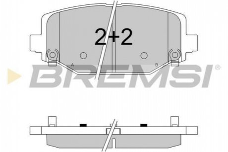 Тормозные колодки зад. Fiat Freemont 11-/Dodge Caravan 08- (130.1x55.2x17.1) BP3544