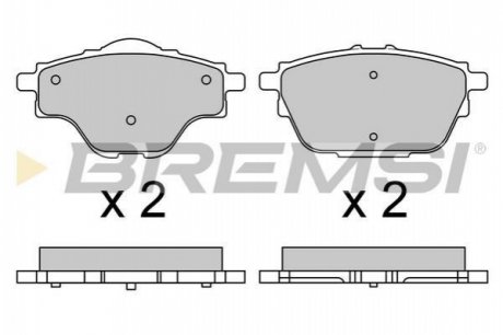 Тормозные колодки зад. Citroen C4/Peugeot 308 II 13- (Bosch) (106x51,9x16,7) BREMSI BP3625 (фото 1)