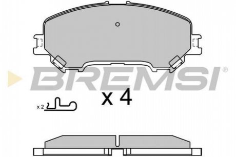 Тормозные колодки (передние) BREMSI BP3629 (фото 1)