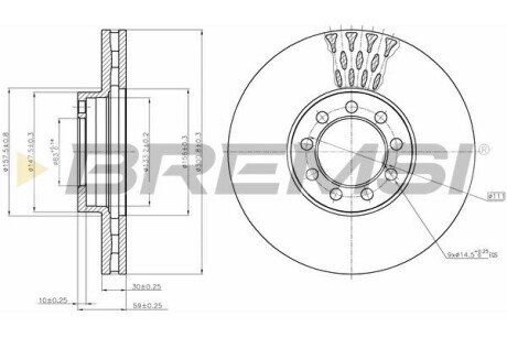 Гальмівний диск (передній) CD5329V