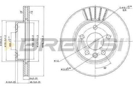 Тормозной диск (передний) CD7010V