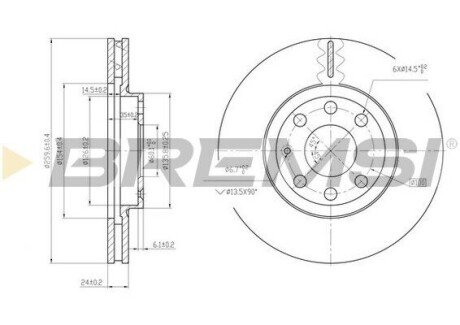 Тормозной диск вентилируемый (передний) CD7131V