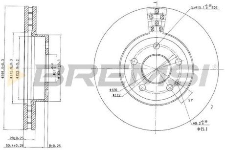 Тормозной диск (передний) CD7203V