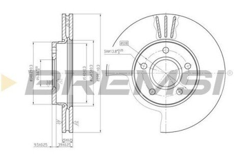 Гальмівний диск (передній) CD7222V