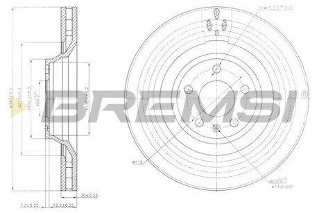 Тормозной диск (передний) CD7238V