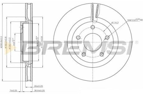 Гальмівний диск (передній) CD7589V