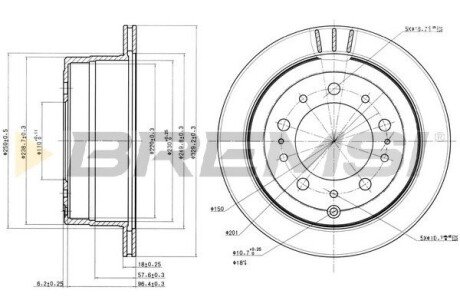 Гальмівний диск (задній) CD7597V