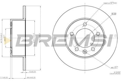 Гальмівний диск зад. Master/Movano 10- (305x12) CD7975S