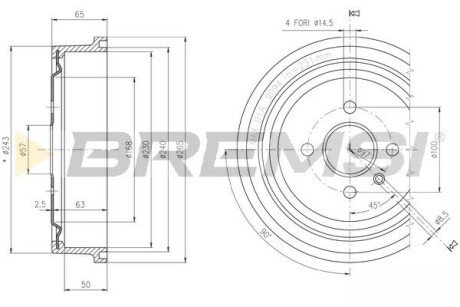 Тормозной барабан Combo 01-/Astra G/H 98- CR5560