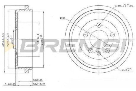 Тормозной барабан Fabia I/II/III/Polo 99- CR5594