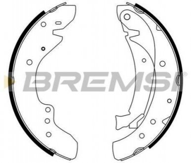 Барабанные тормозные колодки (задние) BREMSI GF0175 (фото 1)