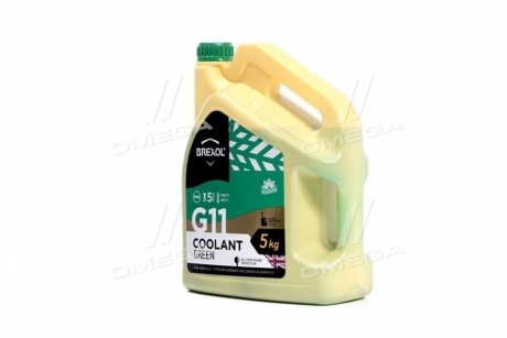 Антифриз GREEN G11 Antifreeze (зеленый) 5kg BREXOL Antf-015 (фото 1)