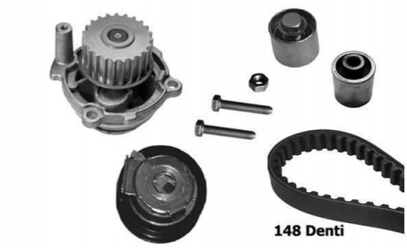 Комплект ГРМ (помпа + ремінь + 3 ролики + кріплення) KBU5112A