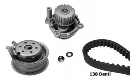 Комплект ГРМ (ремінь + ролик + помпа + кріплення) KBU5112B