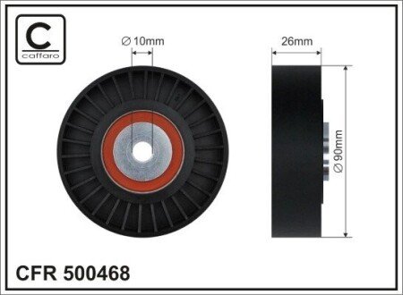 90x10x26 Ролик паска приводного VW Crafter 30-35, 30-50 2.5TDI 04.06- 500468