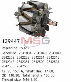 Ротор генератора CARGO 139447 (фото 1)