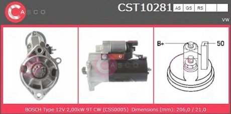 Стартер CASCO CST10281AS (фото 1)