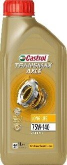 Олива трансміс. Castrol TRANSMAX AXLE LONG LIFE 75W-140 (Каністра 1л) 15F153