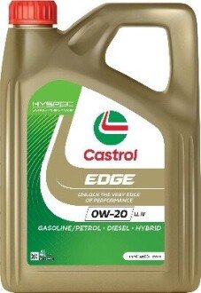 Моторна олива EDGE LL IV 0W-20 4 л CASTROL 15F612 (фото 1)