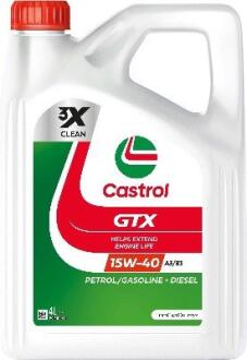 Моторное масло Castrol GTX A3/B3 15W-40 4 л 15F628