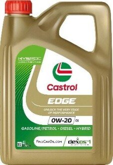 Моторное масло EDGE C5 0W-20 4 л CASTROL 15F6E9 (фото 1)