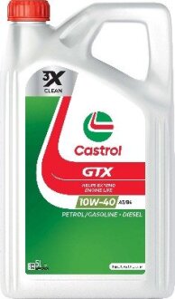 Олива моторна 10W-40 Castrol GTX API SP, ACEA A3/B4, RN 0700/RN 0710, 5л, н/синт. 15F8FC