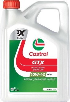 Олива моторна 10W-40 Castrol GTX ULTRACLEAN API SP, ACEA A3/B4, RN 0700/RN 0710, 4л, н/синт. 15F8FD