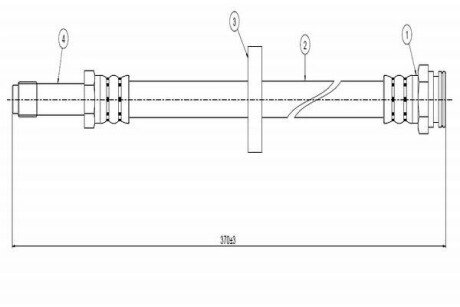 CAVO VW Шланг тормозной передний Felicia,Caddy C800 089A