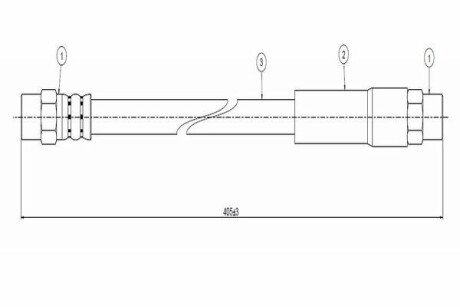 CAVO VW Шланг тормозной передн. LT -96 C800 102A