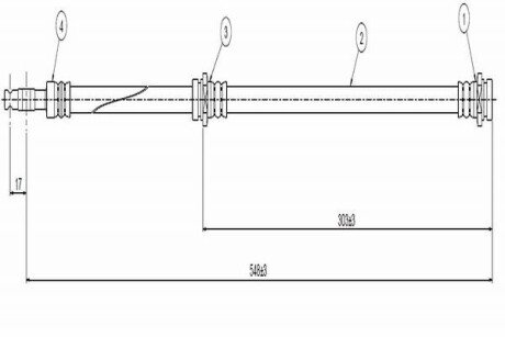 CAVO MAZDA Шланг тормозной передн. 626 -91 C800 214A