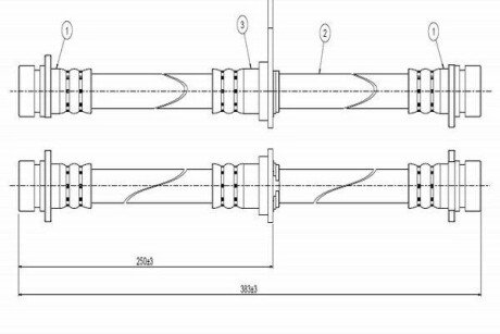 CAVO HONDA Шланг тормозной зад.Accord  93- C800 267A