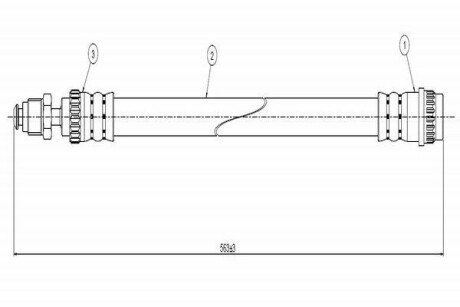 CAVO PEUGEOT Торм.шланг передн.605 -99 C800 386A