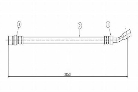 CAVO OPEL Шланг тормозной передн. Corsa B, Combo DAEWOO Nexia C800 446A