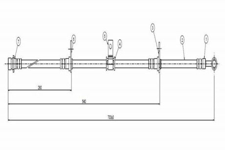 CAVO HONDA Тормозной шланг передн.прав. Accord -98, ROVER 600 -99 C800 450A