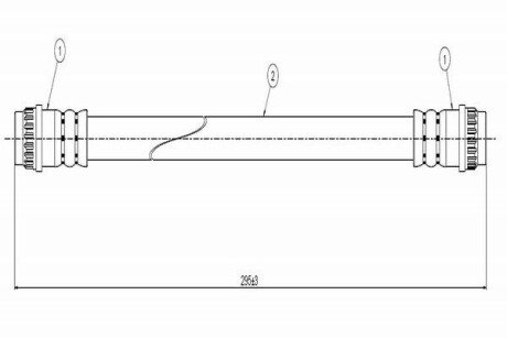 Шланг гальмівний задній C800 534A