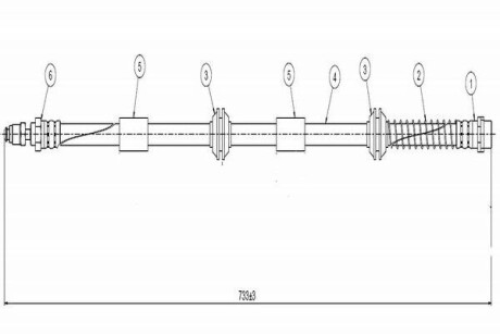 CAVO VW шланг гальмівний передній TOUAREG 2.5 R5 TDI 03- C900 219A