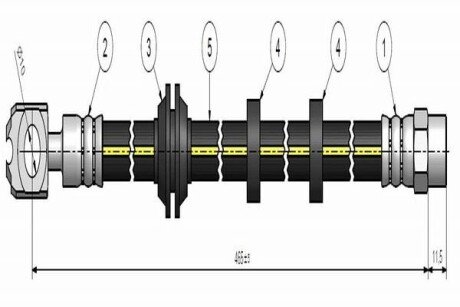 Шланг тормозной передний C900 426A