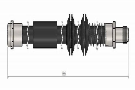 Шланг тормозной передний VW Multivan, T5 (04-) (C900647A) CAVO