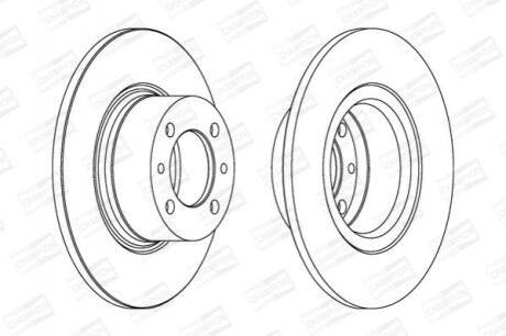 Диск гальмівний ВАЗ 2101 передн. (2 шт.) (вир-во CHAMPION) 561074CH