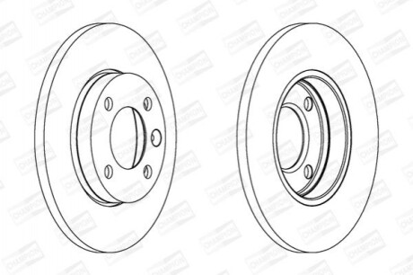 Диск гальмівний SEAT TOLEDO, VW CADDY передн. (пр-во CHAMPION) 561141CH