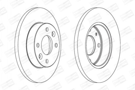 Тормозной диск (передний) CHAMPION 561235CH (фото 1)