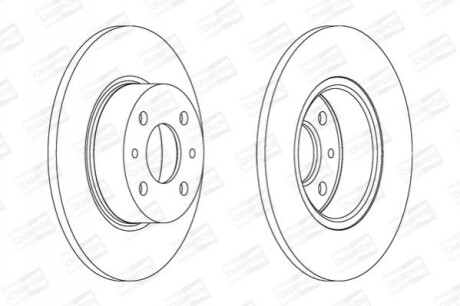 Гальмівний диск (задній) CHAMPION 561329CH (фото 1)