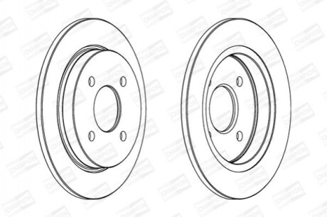 Гальмівні диски – 2 шт. (задні) CHAMPION 561375CH (фото 1)
