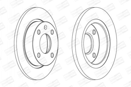 Тормозной диск (передний) CHAMPION 561496CH (фото 1)