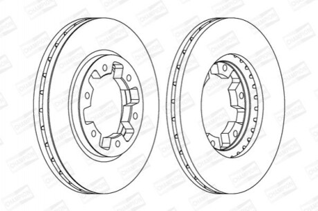 CHAMPION NISSAN Диск тормозной передн.Ford Maverick,Terrano 561523CH