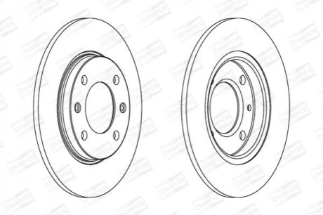 Гальмівний диск (задній) CHAMPION 561555CH (фото 1)