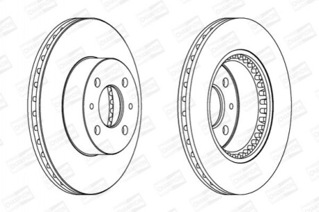 CHAMPION RENAULT Диск тормозной передн.Laguna 1.8I/2.0I,2.2D 95- 561592CH