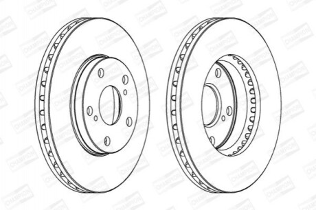 Гальмівний диск (передній) CHAMPION 561676CH (фото 1)