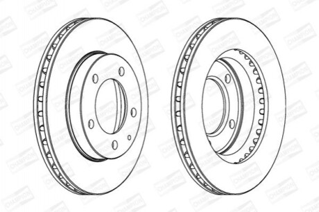Гальмівний диск (передній) CHAMPION 561716CH (фото 1)